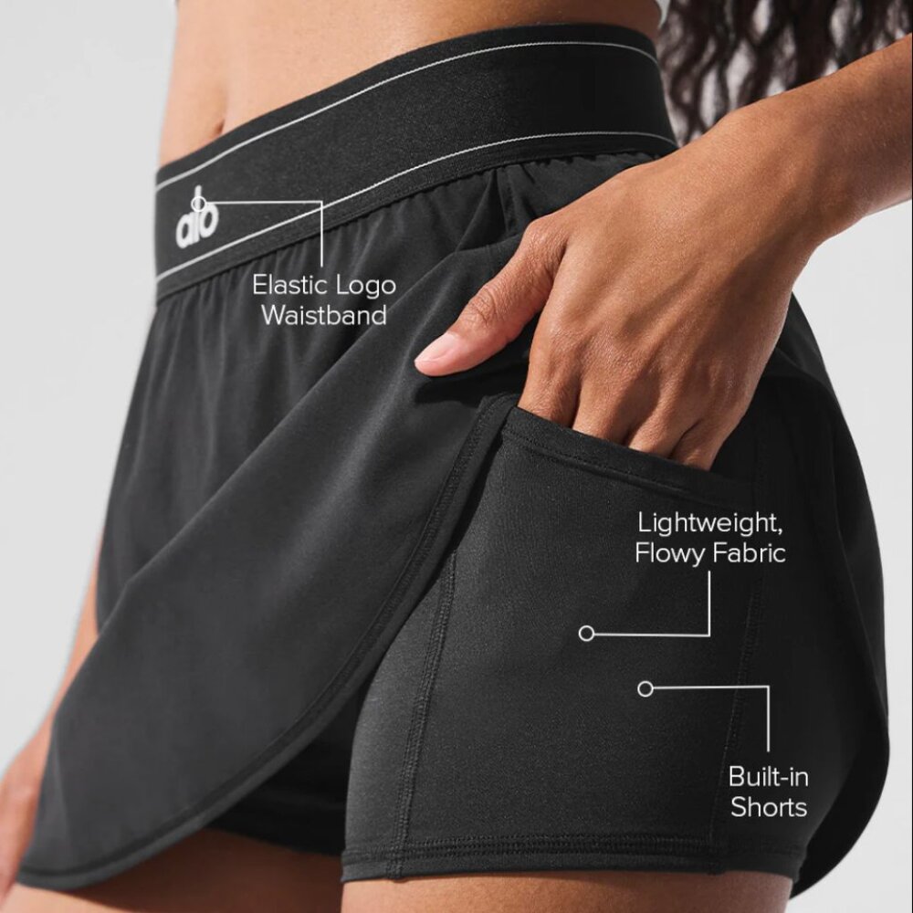 ALO Match Point Tennis Skirt & Small Size & Black & NWOT